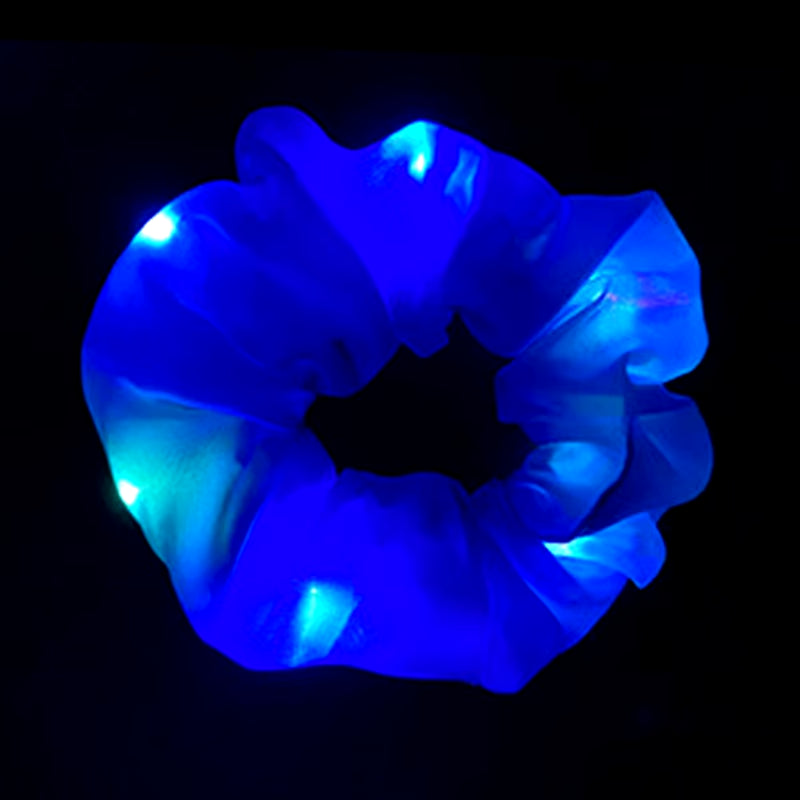 Popular Flashing Light up Girls Hair Tie LED Luminous Scrunchies Headwear Women Scrunchy Hair Rope Hairband Accessories